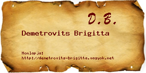 Demetrovits Brigitta névjegykártya
