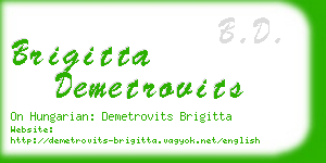 brigitta demetrovits business card